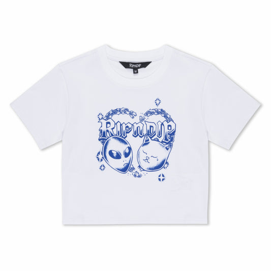 Kali Cropped Baby Tee (White) - Ripndip