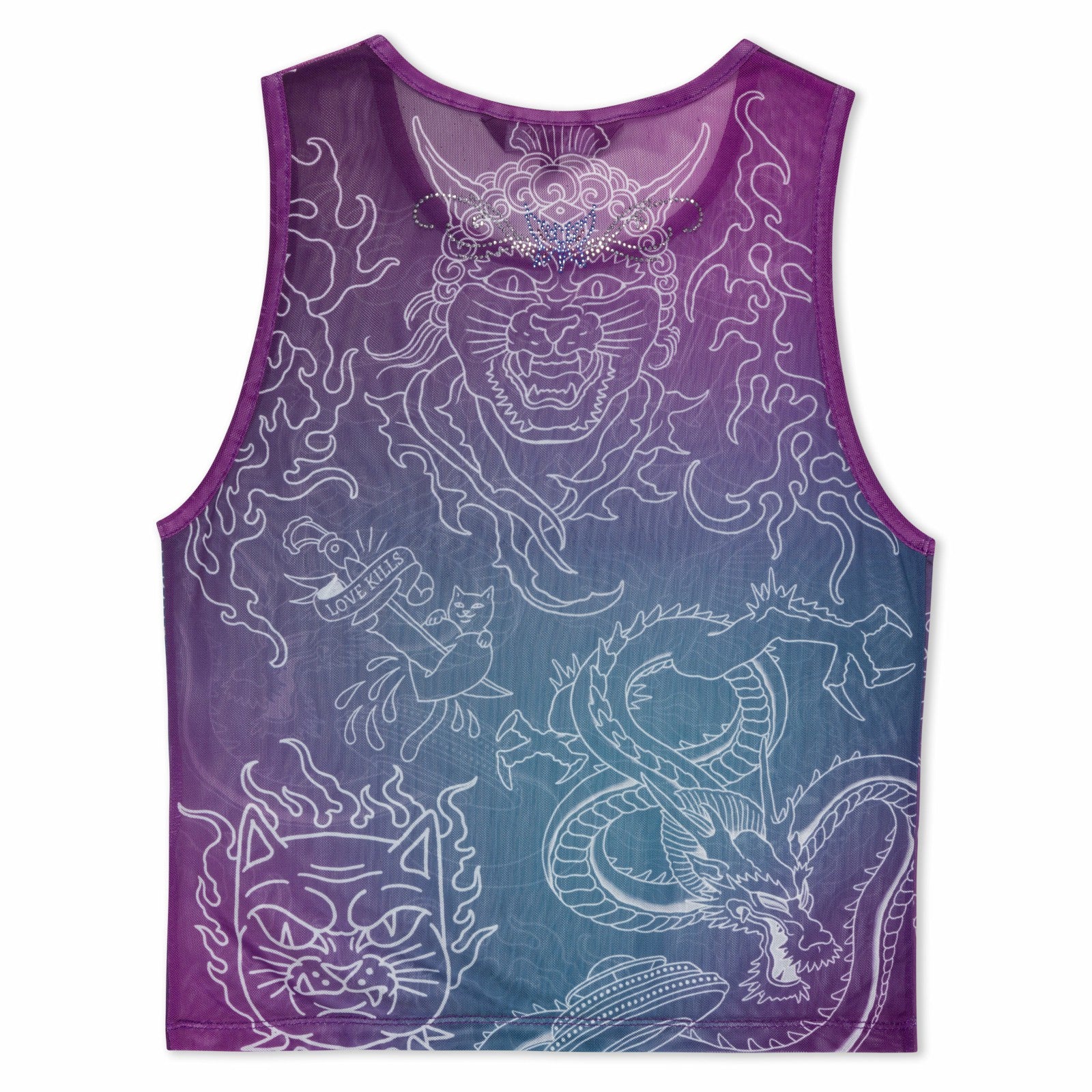 Trace Mesh Cropped Tank (Multi) - Ripndip