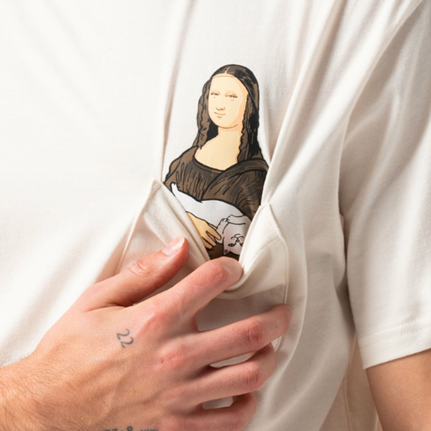 Nermalisa Pocket Tee (Bone) - Ripndip