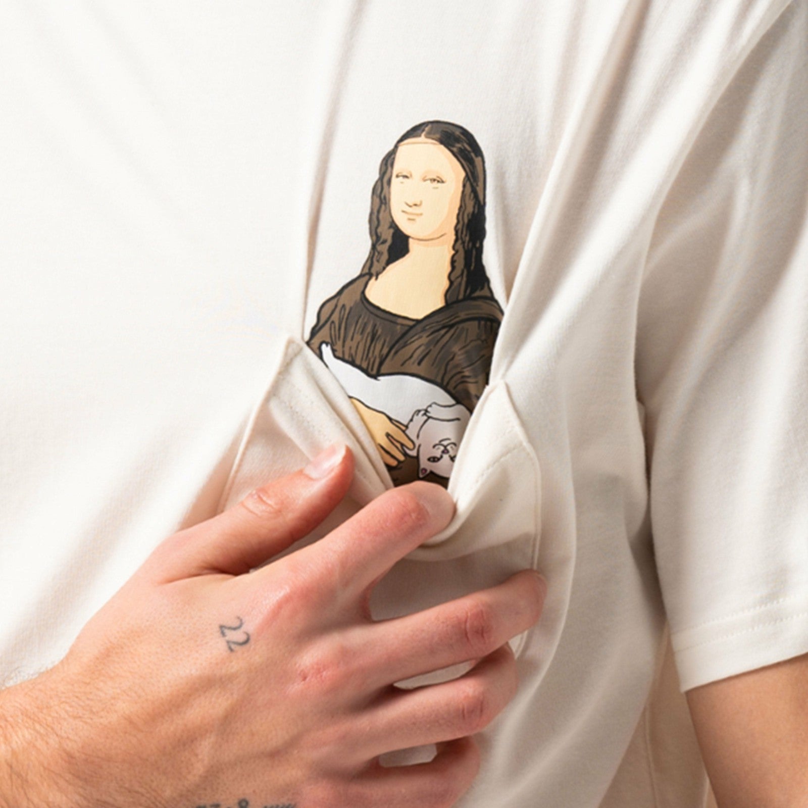 Nermalisa Pocket Tee (Bone) - Ripndip