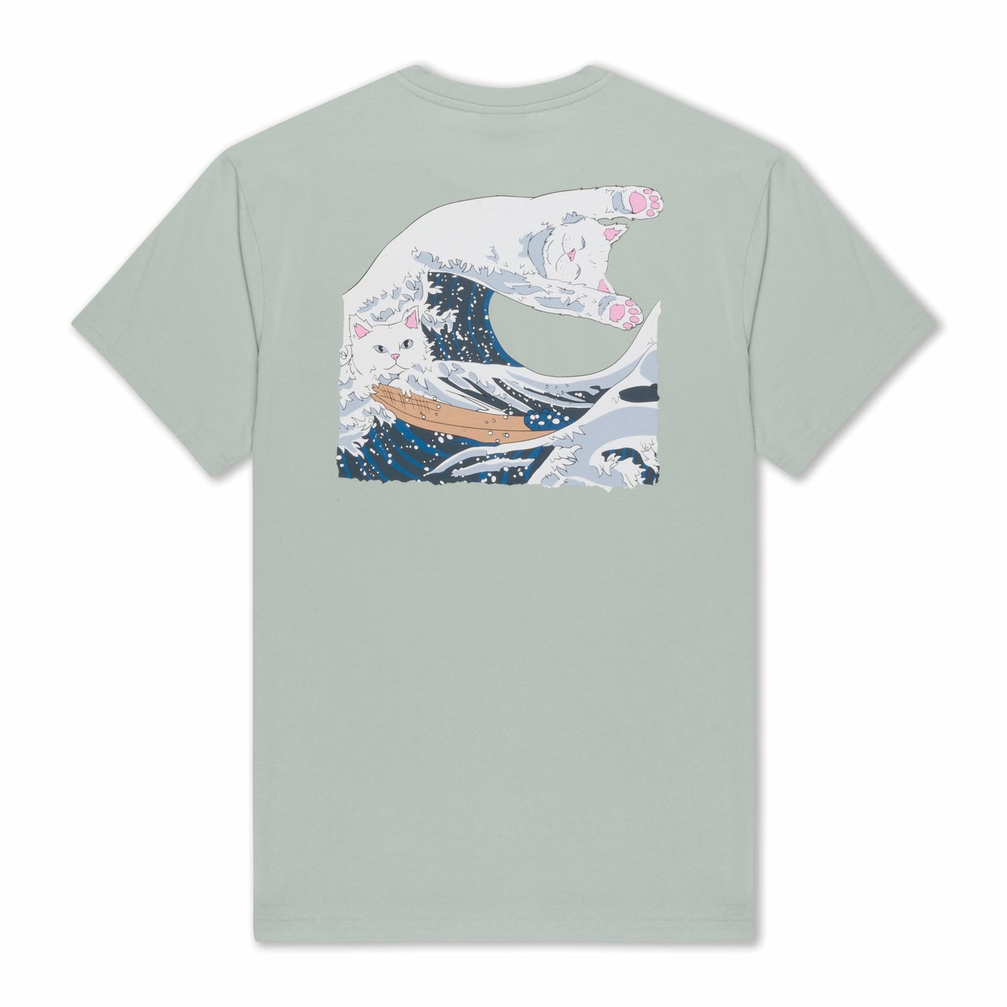 Great Wave Tee (Sage Grey) - Ripndip