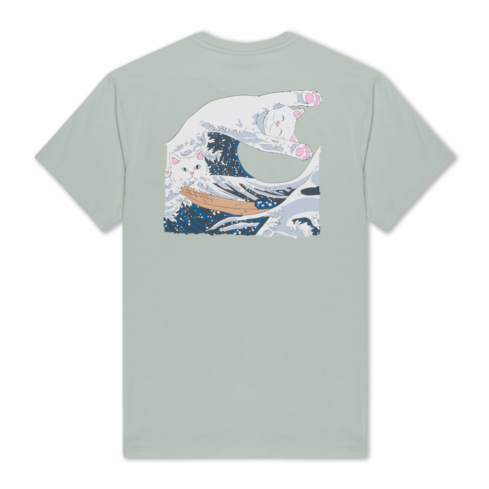 Great Wave Tee (Sage Grey) - Ripndip