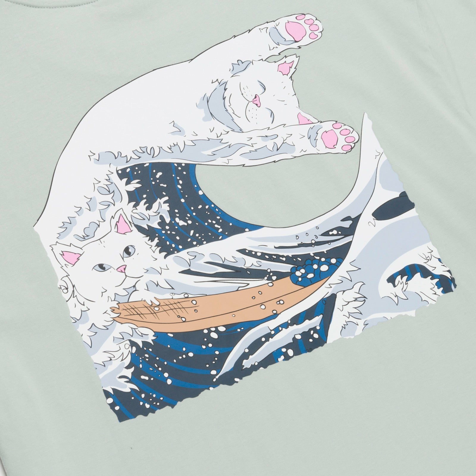 Great Wave Tee (Sage Grey) - Ripndip
