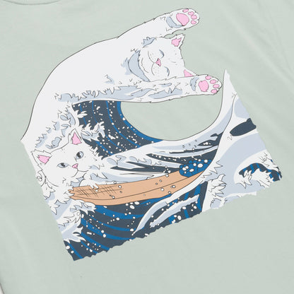 Great Wave Tee (Sage Grey) - Ripndip