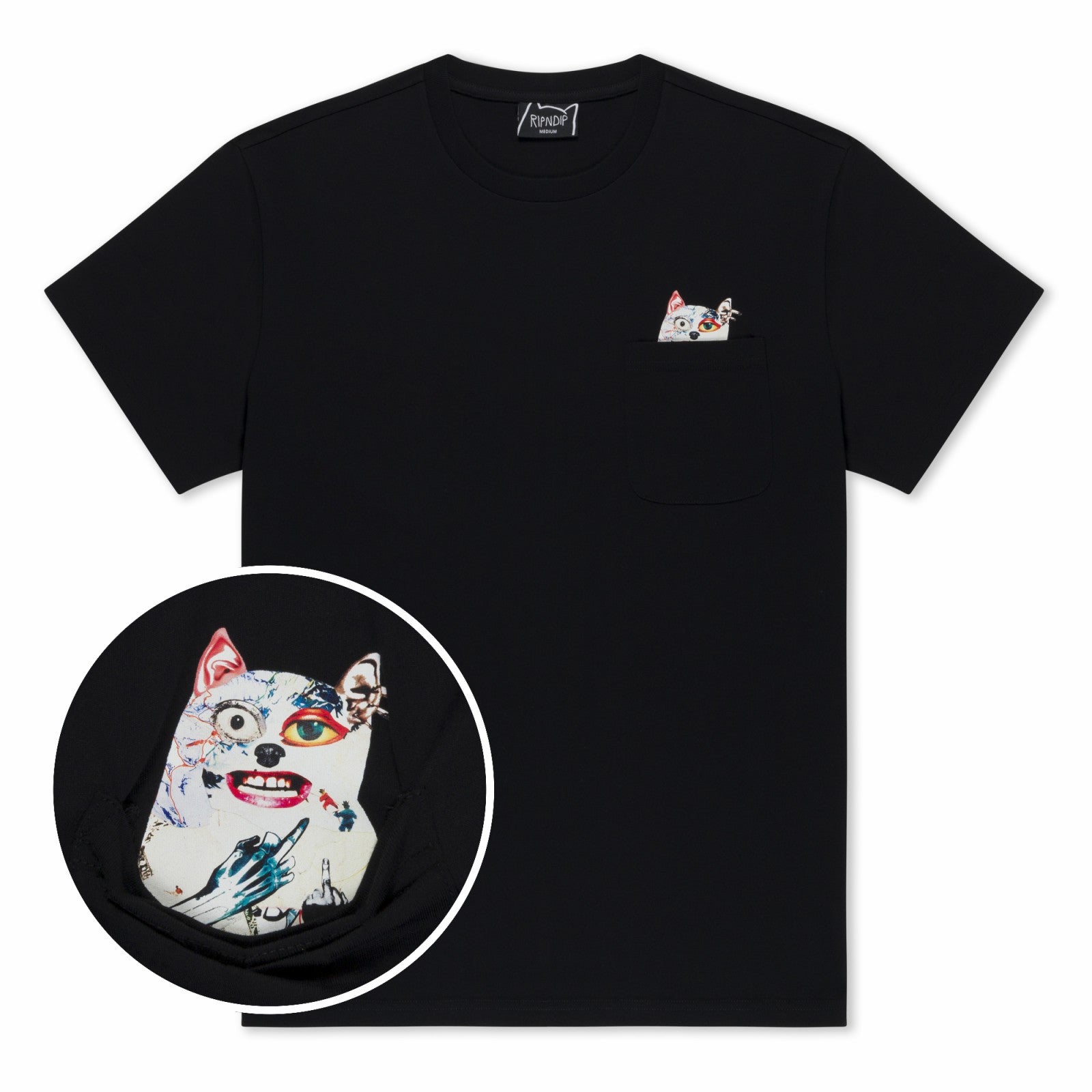 Lord Nermal Collage Pocket Tee (Black) - Ripndip