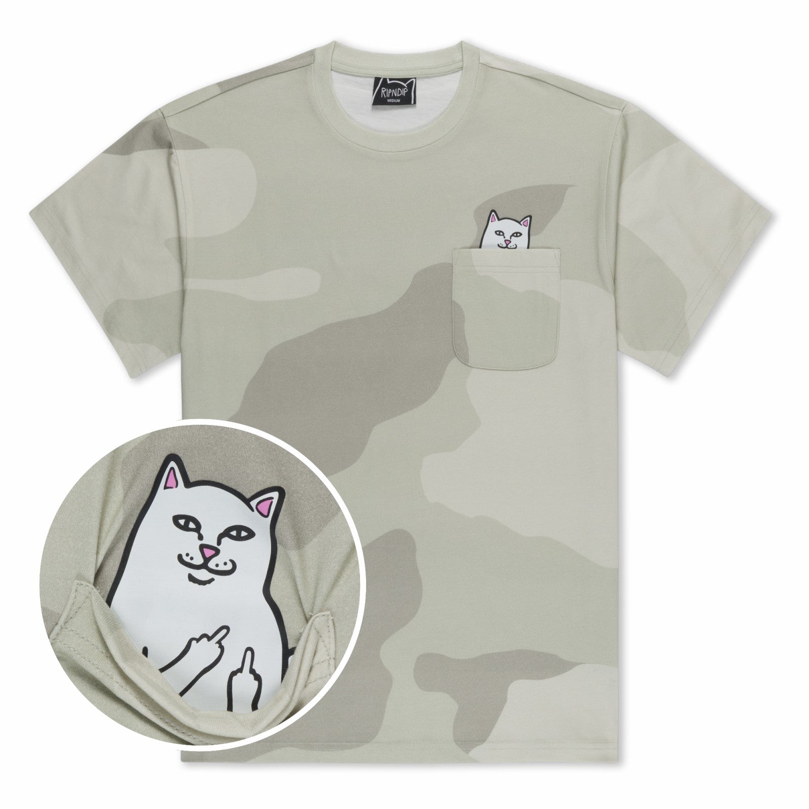 Lord Nermal Pocket Tee (Bone Graffiti Camo) - Ripndip