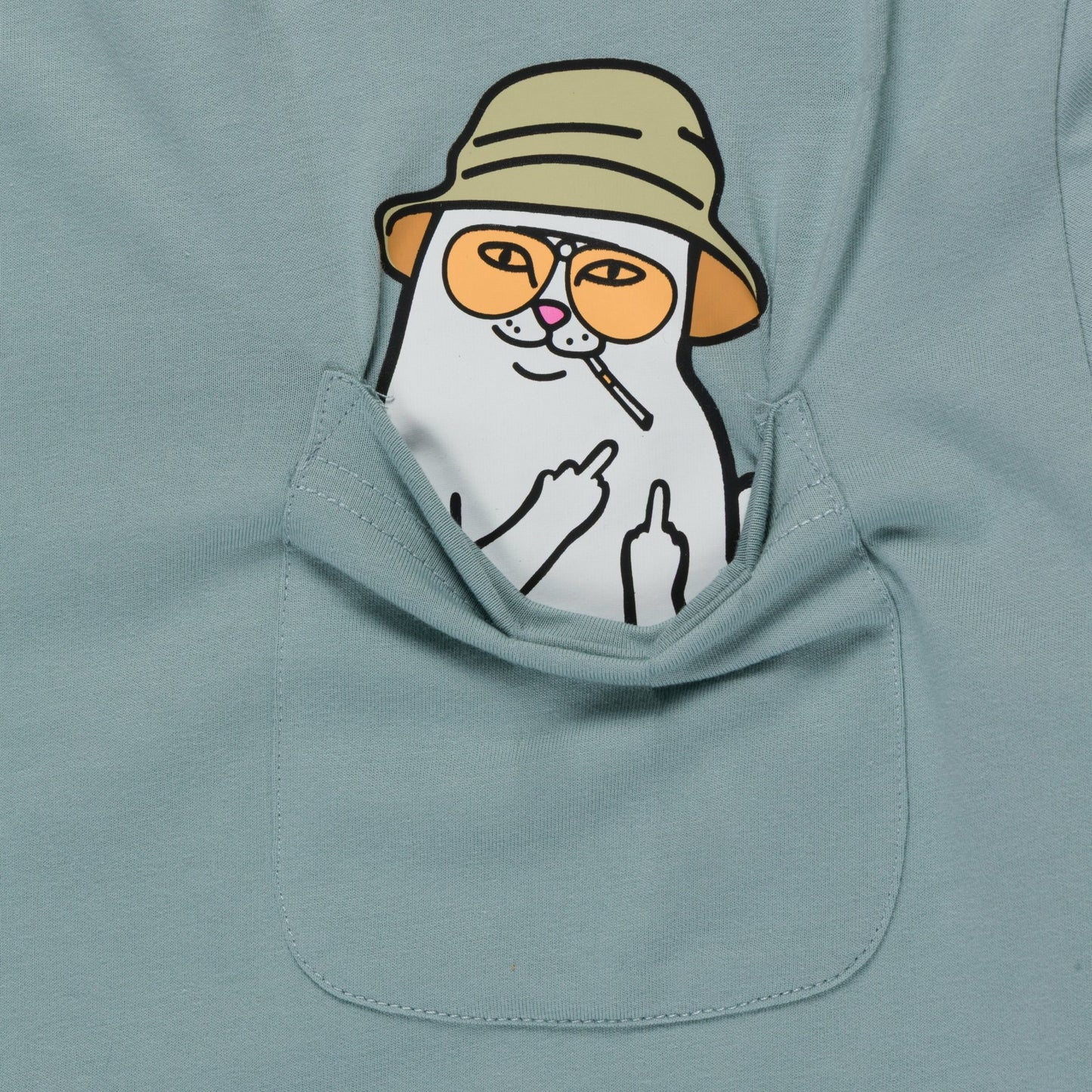 Nermal S Thompson Pocket Tee (Silver Blue) - Ripndip