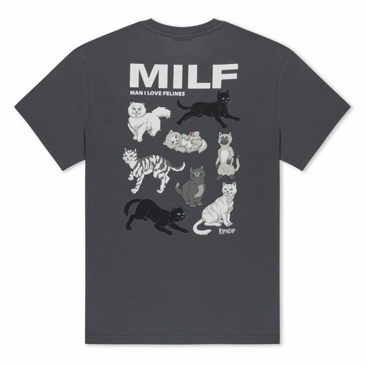 Man I Love Felines Tee (Charcoal) - Ripndip