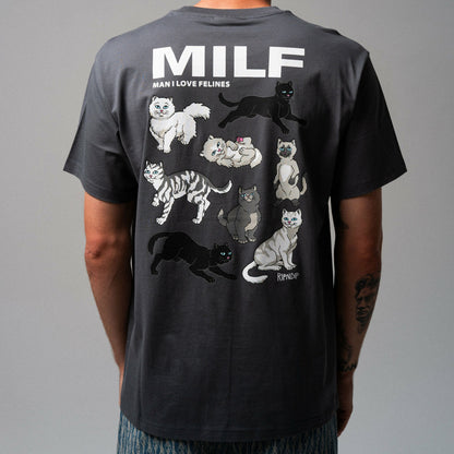 Man I Love Felines Tee (Charcoal) - Ripndip