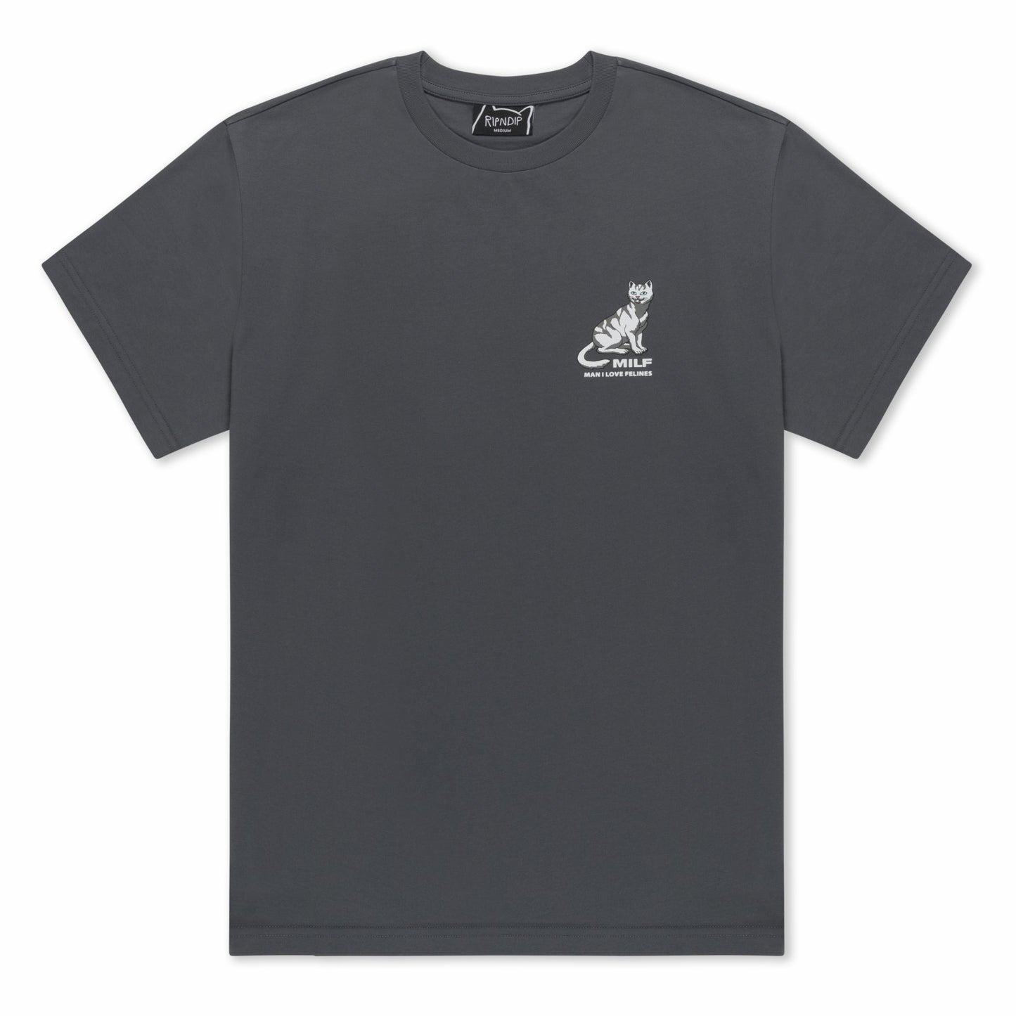 Man I Love Felines Tee (Charcoal) - Ripndip