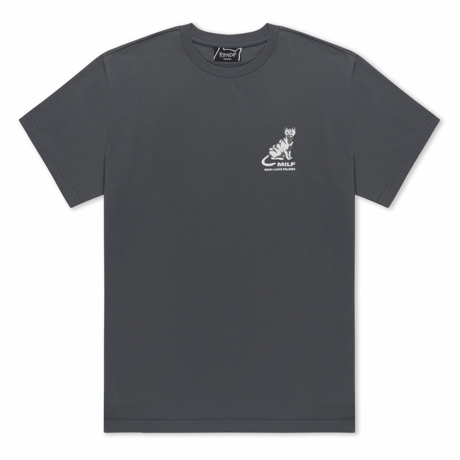 Man I Love Felines Tee (Charcoal) - Ripndip
