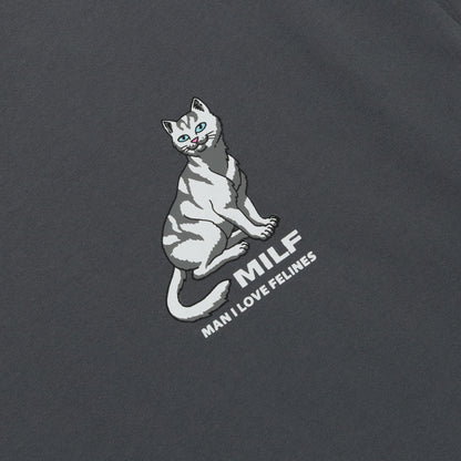 Man I Love Felines Tee (Charcoal) - Ripndip