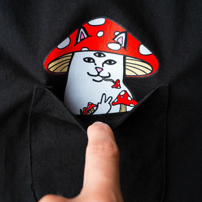 Hemper Enlightened Nermal Pocket Tee (Black) - Ripndip