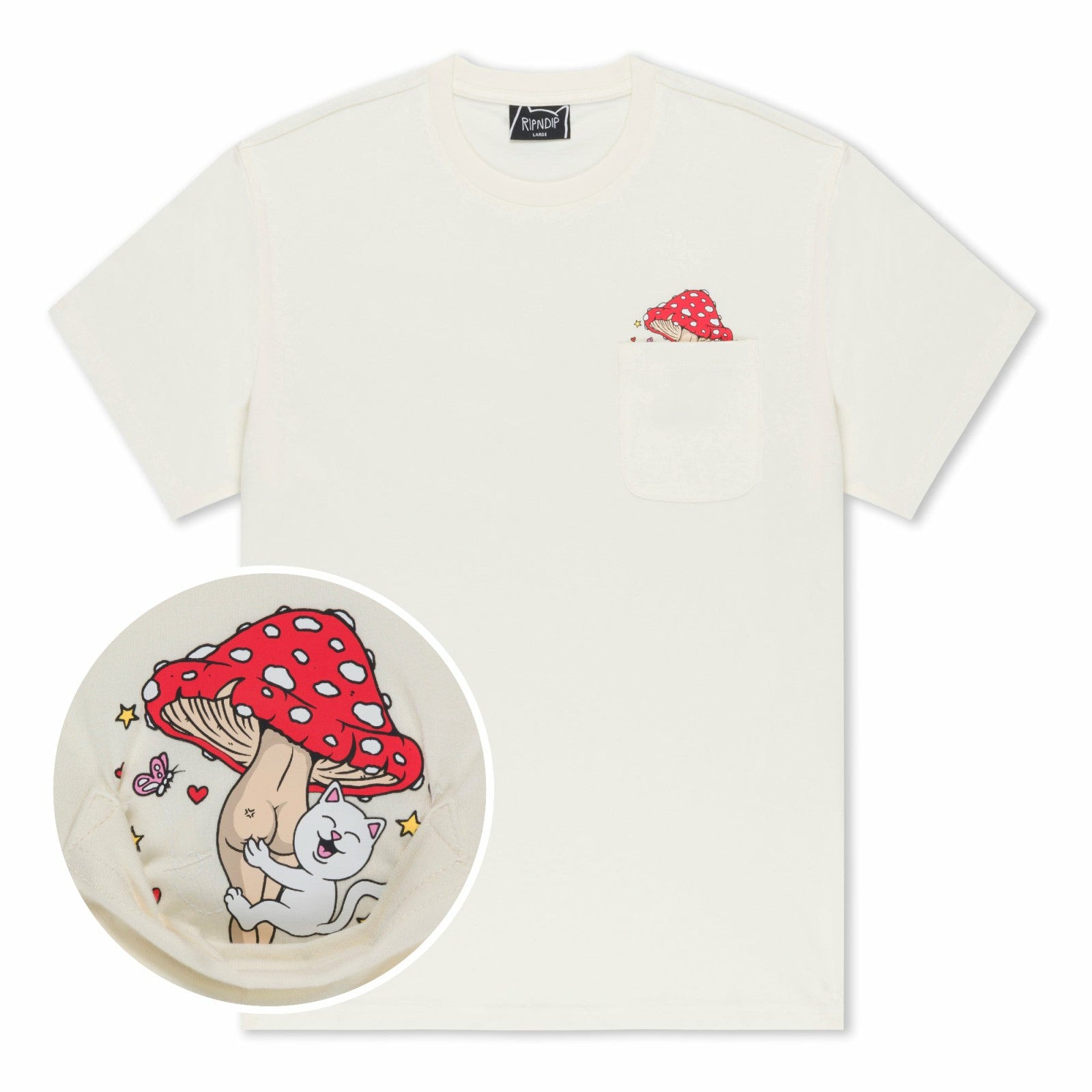 Funny Fungus Pocket Tee (Bone) - Ripndip