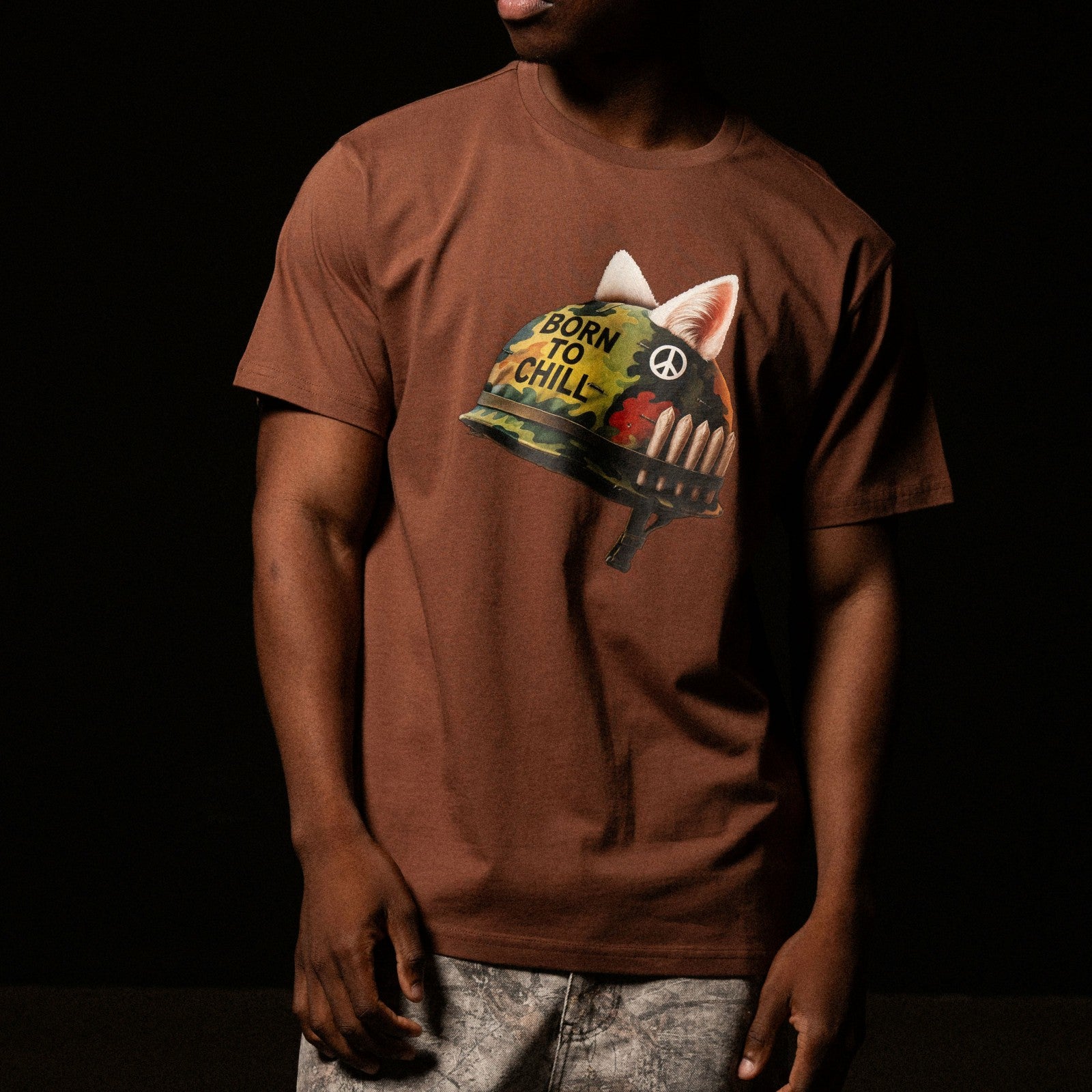Born To Chill Tee (Brown) - Ripndip