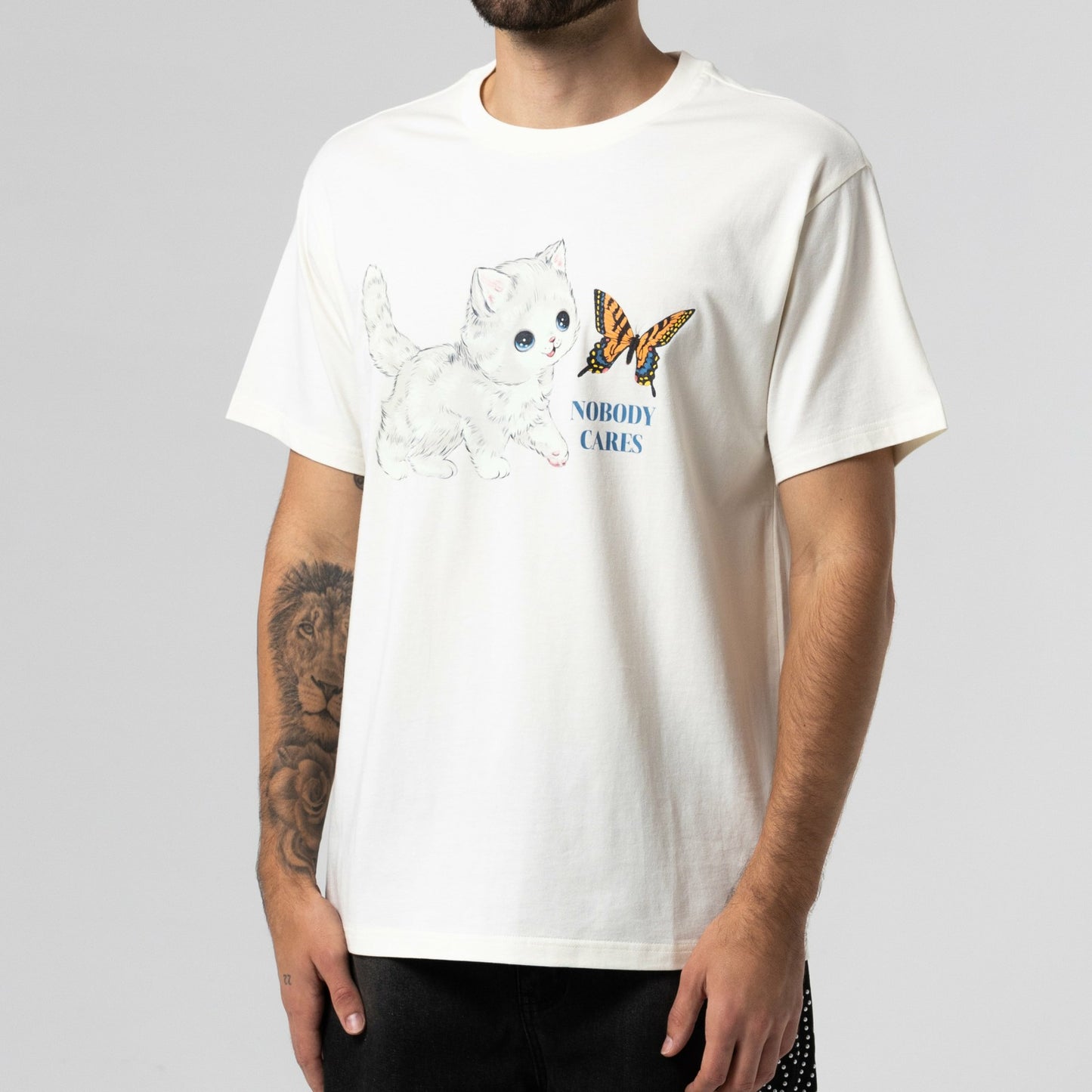 Nobody Cares Tee (Bone) - Ripndip