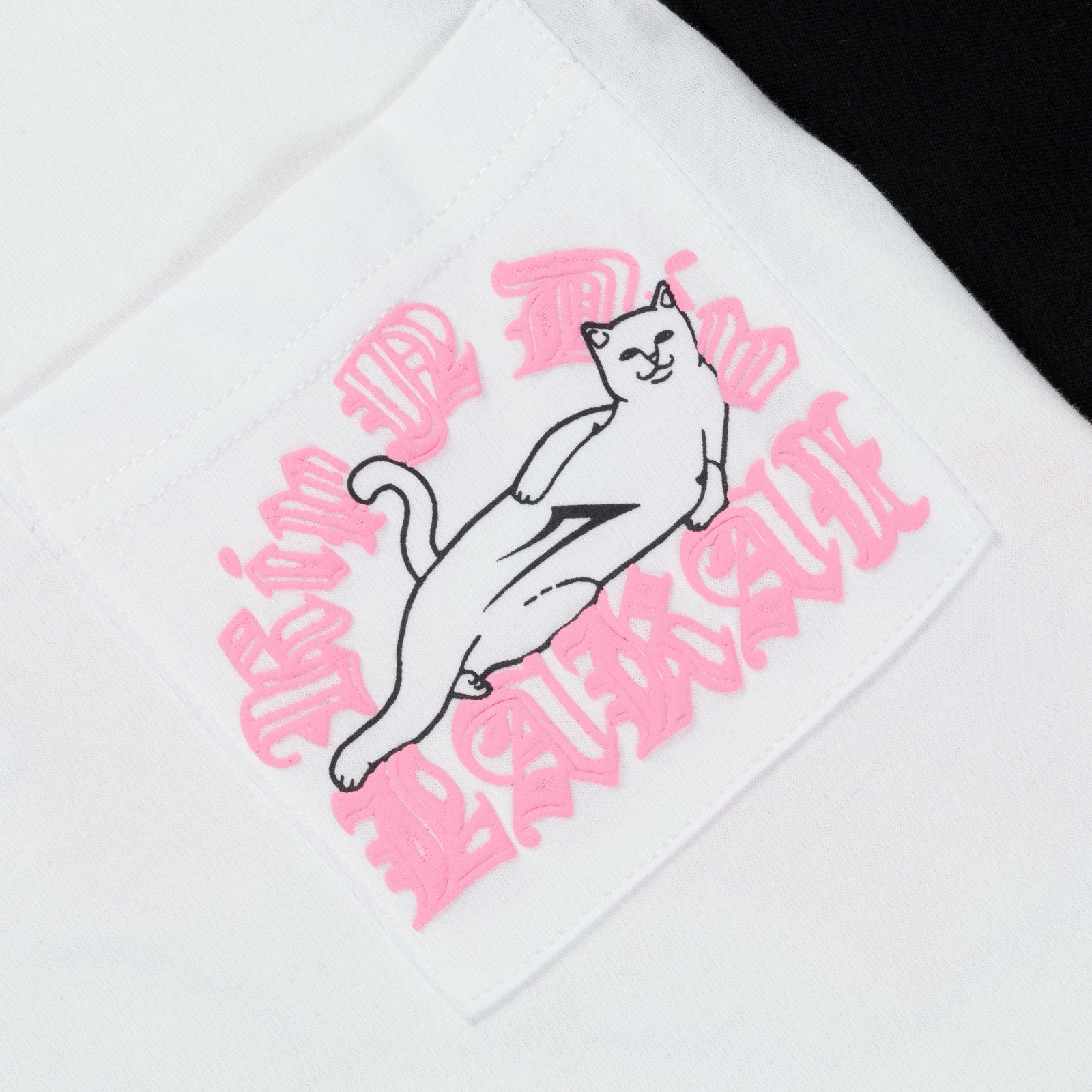 Lakai + Ripndip Raglan Pocket Tee (White/Black) - Ripndip