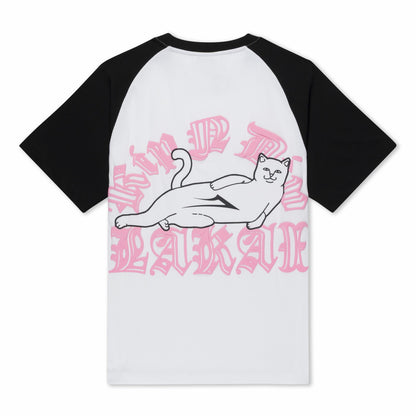 Lakai + Ripndip Raglan Pocket Tee (White/Black) - Ripndip