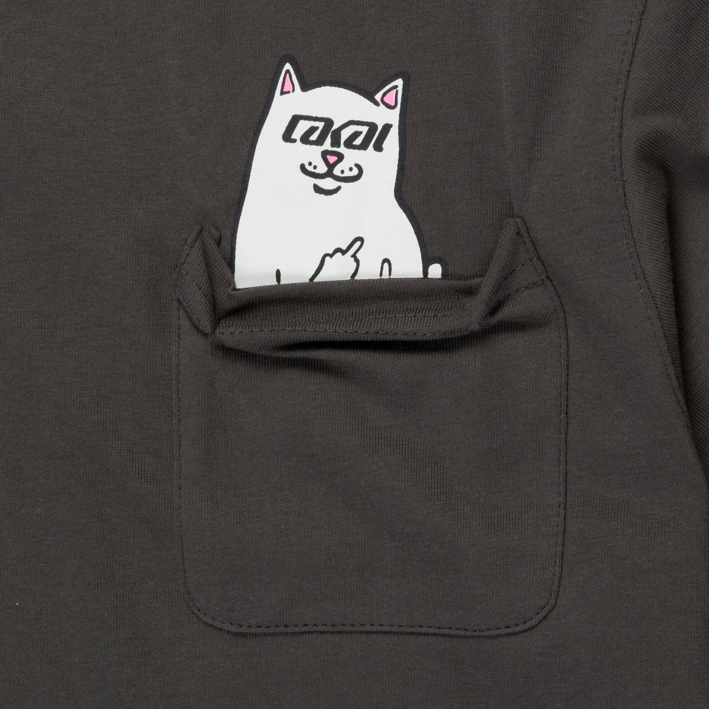 Lakai + Ripndip Lord Nermal Pocket Tee (Dark Gray) - Ripndip