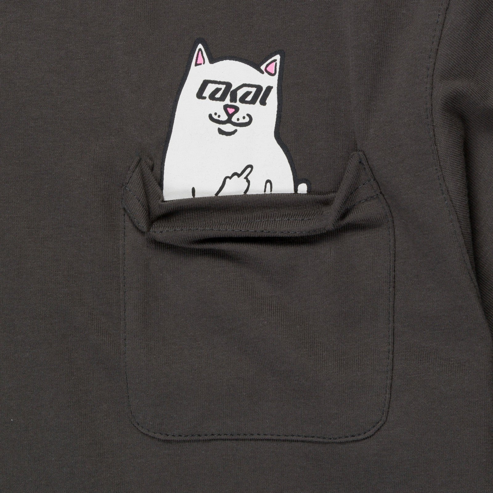 Lakai + Ripndip Lord Nermal Pocket Tee (Dark Gray) - Ripndip