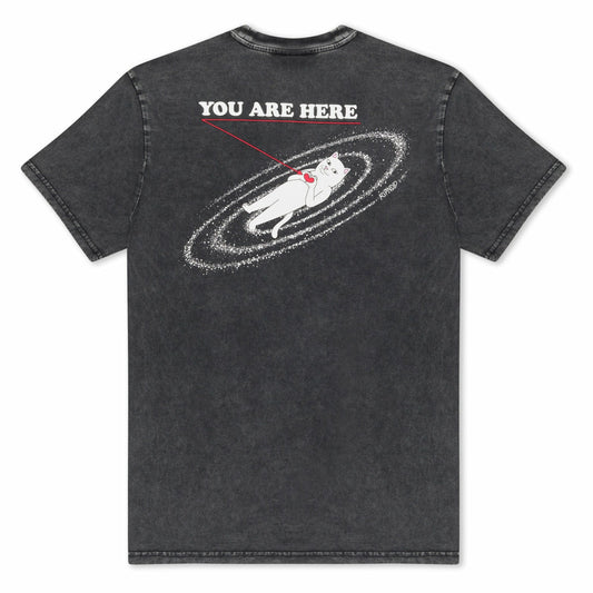 You Are Here Tee (Black Vintage Wash) - Ripndip