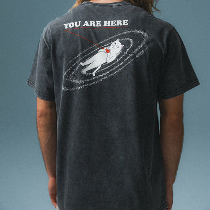 You Are Here Tee (Black Vintage Wash) - Ripndip