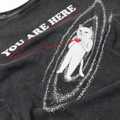 You Are Here Tee (Black Vintage Wash) - Ripndip