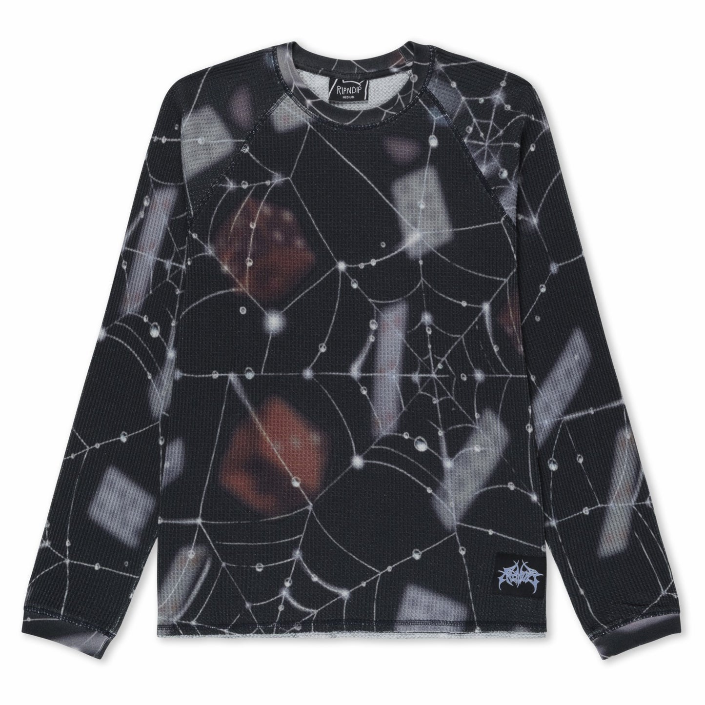 Redemption Waffle Knit Long Sleeve (Black) - Ripndip