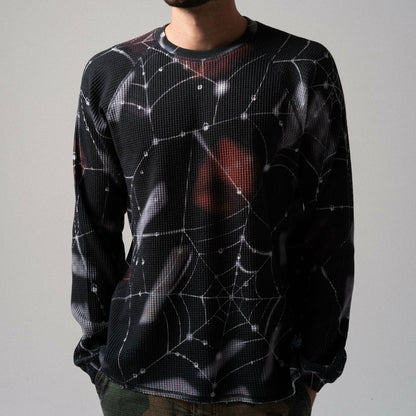Redemption Waffle Knit Long Sleeve (Black) - Ripndip