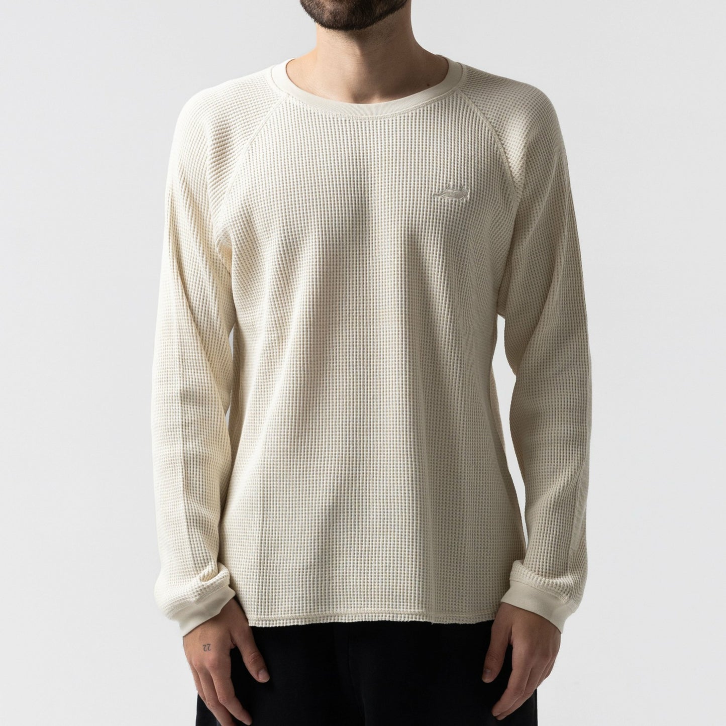 Castanza Waffle Knit Long Sleeve (Off-White) - Ripndip