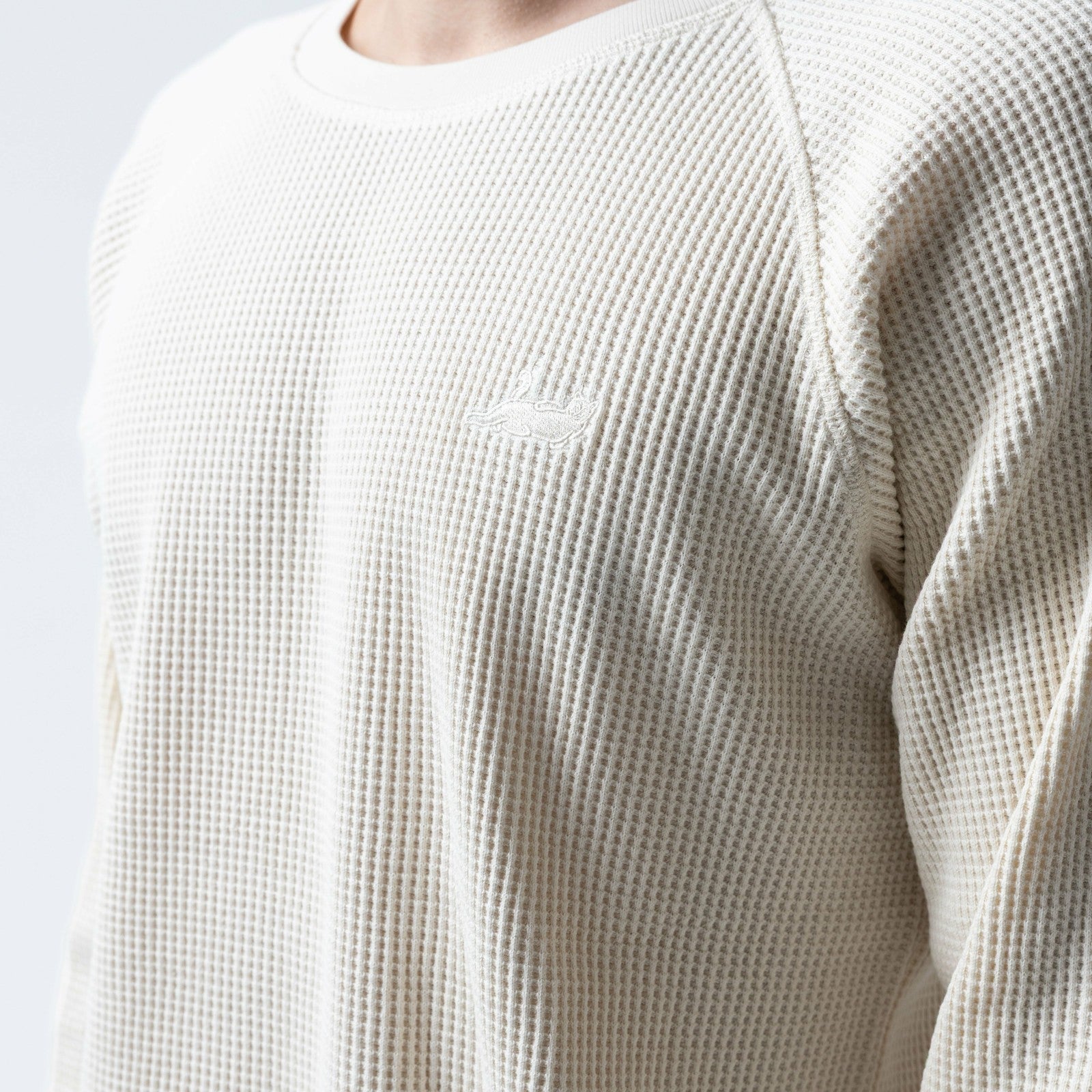 Castanza Waffle Knit Long Sleeve (Off-White) - Ripndip
