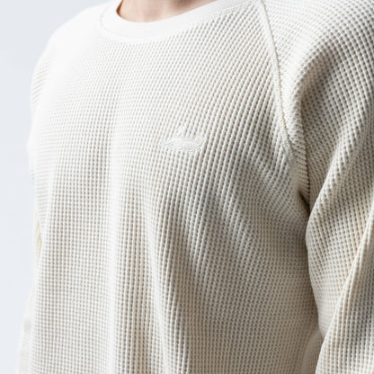 Castanza Waffle Knit Long Sleeve (Off-White) - Ripndip