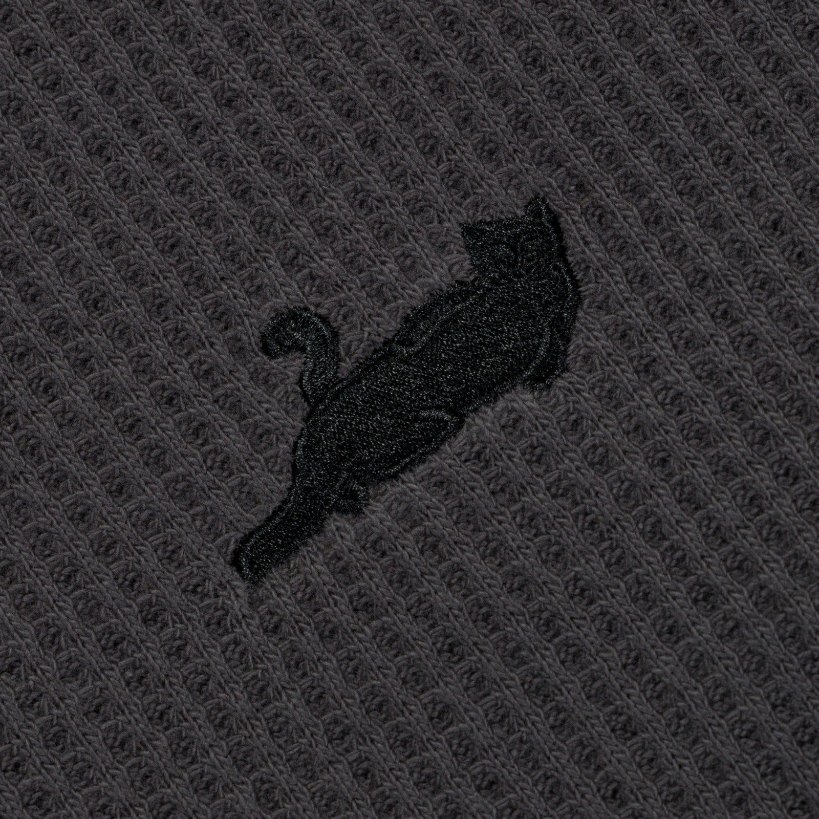 Castanza Waffle Knit Long Sleeve (Charcoal) - Ripndip