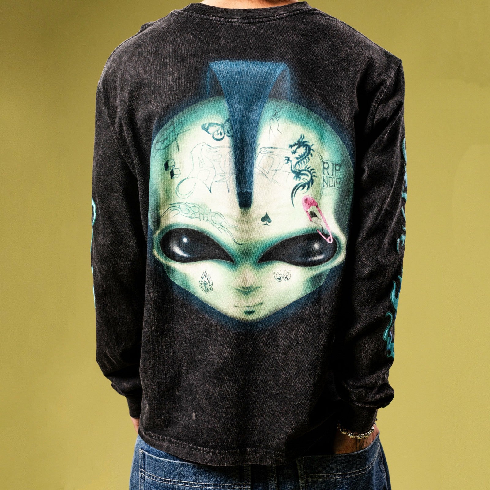 Squabble Up Long Sleeve (Black Wash) - Ripndip