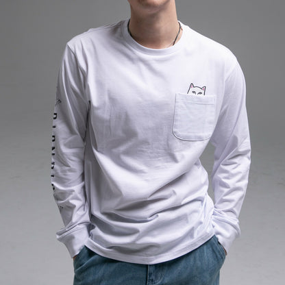 Lord Nermal L/S Pocket Tee (White) - Ripndip