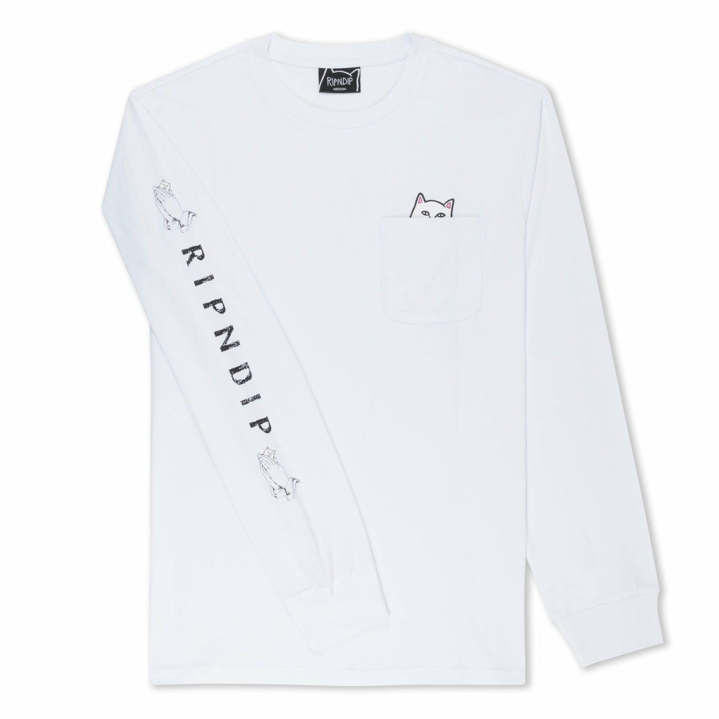 Lord Nermal L/S Pocket Tee (White) - Ripndip
