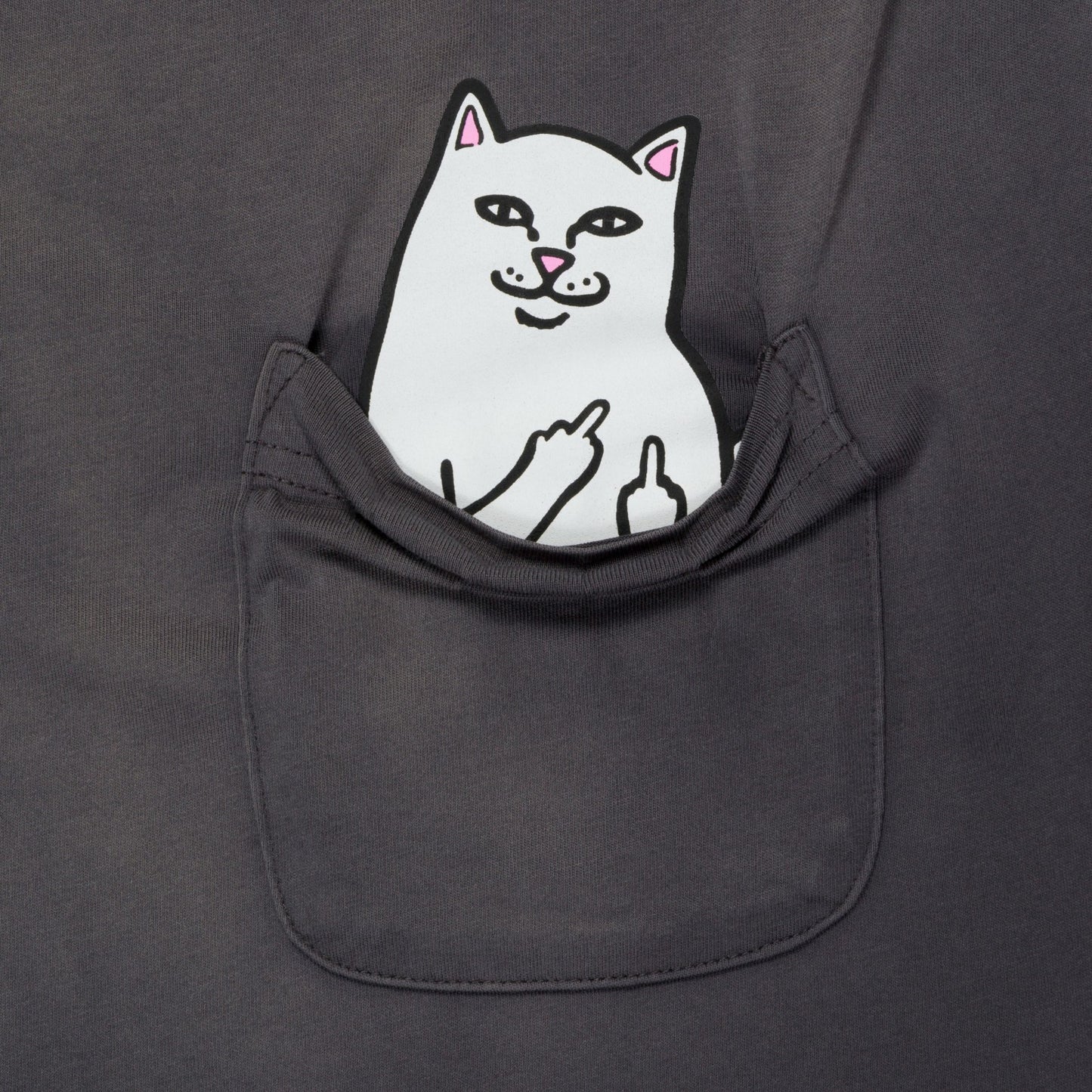 Lord Nermal Pocket Tee (Charcoal Vintage Wash) - Ripndip