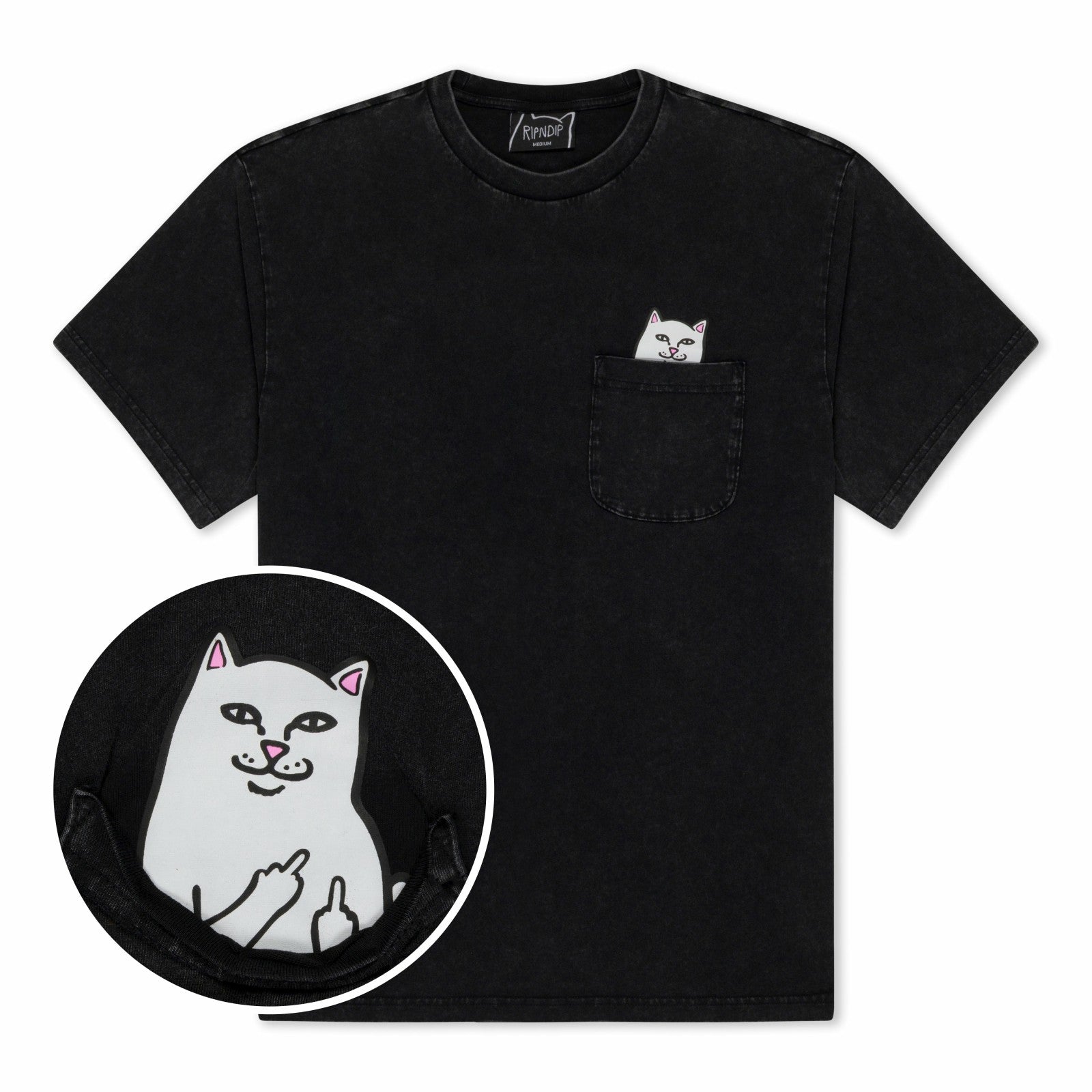 Lord Nermal Pocket Tee (Black Vintage Wash) - Ripndip