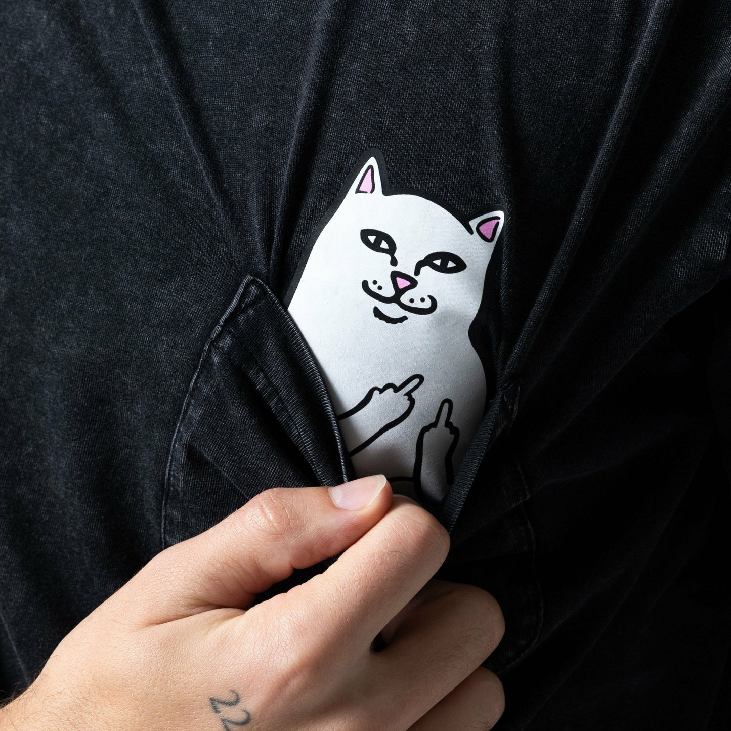 Lord Nermal Pocket Tee (Black Vintage Wash) - Ripndip