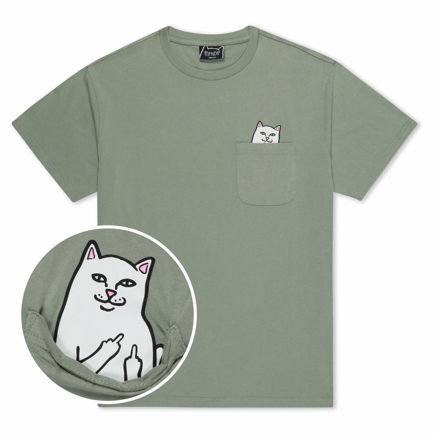 Lord Nermal Pocket Tee (Sage Vintage Wash) - Ripndip