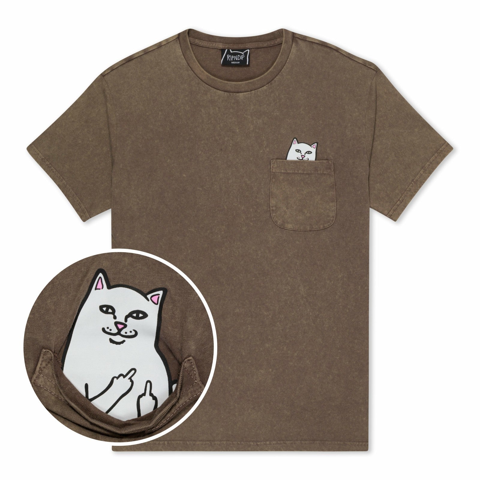 Lord Nermal Pocket Tee (Brown Vintage Wash) - Ripndip