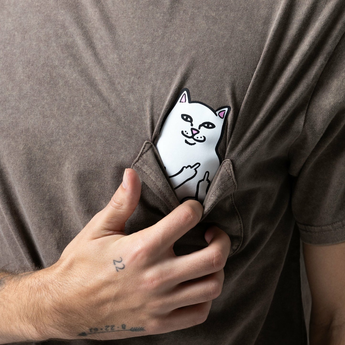 Lord Nermal Pocket Tee (Brown Vintage Wash) - Ripndip