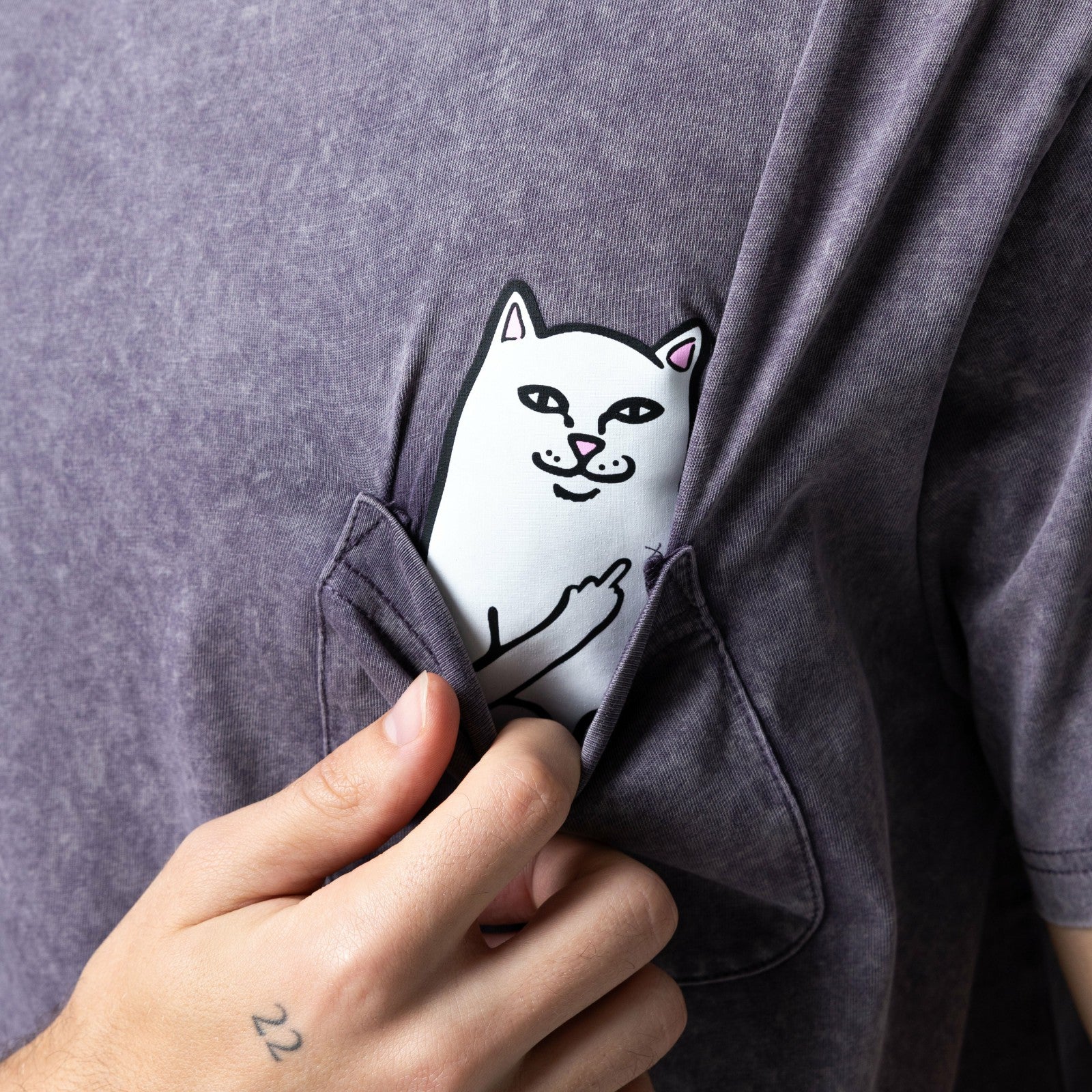 Lord Nermal Pocket Tee (Grape Vintage Wash) - Ripndip