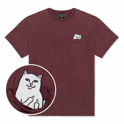 Lord Nermal Pocket Tee (Burgundy Vintage Wash) - Ripndip