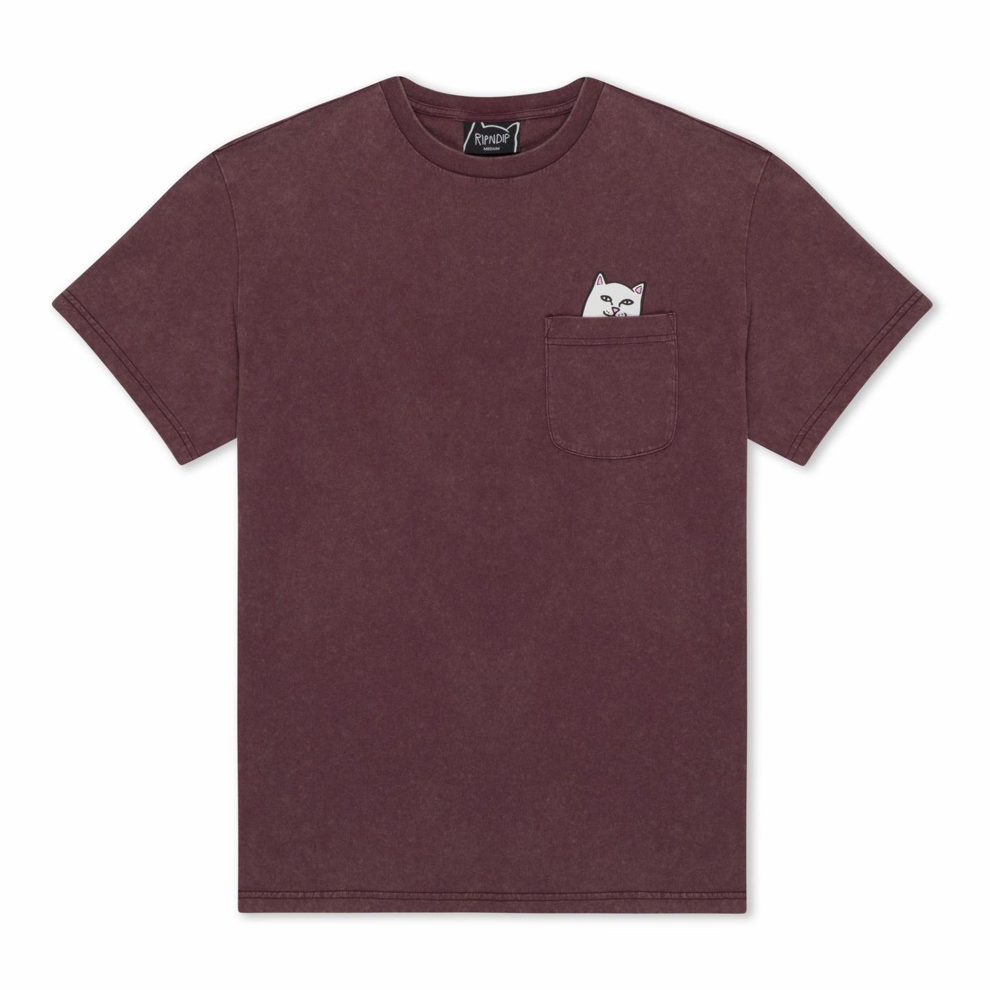 Lord Nermal Pocket Tee (Burgundy Vintage Wash) - Ripndip