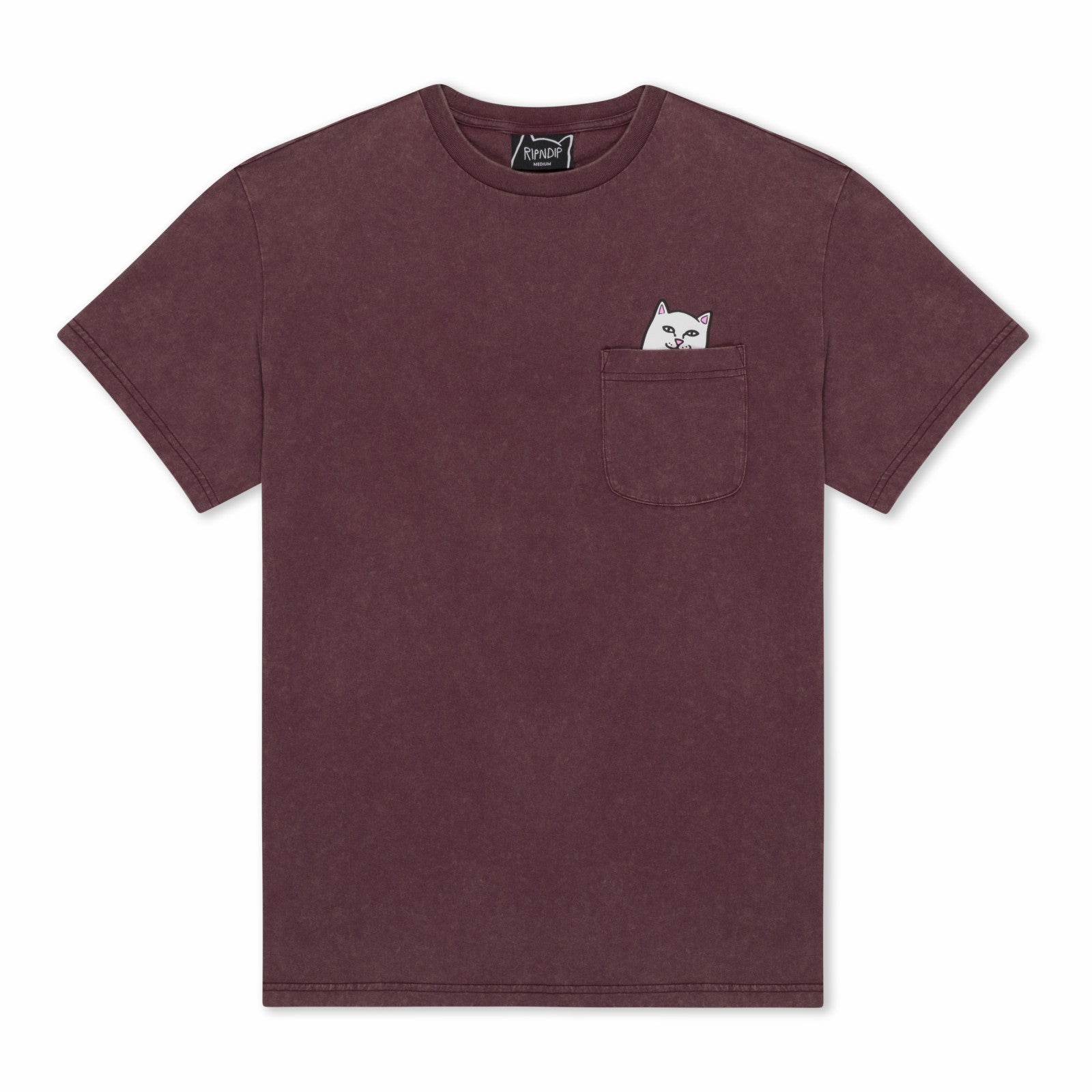 Lord Nermal Pocket Tee (Burgundy Vintage Wash) - Ripndip