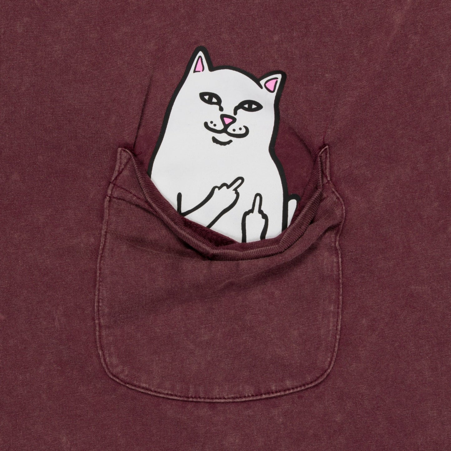 Lord Nermal Pocket Tee (Burgundy Vintage Wash) - Ripndip