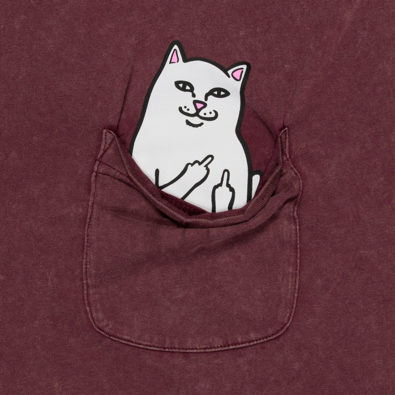 Lord Nermal Pocket Tee (Burgundy Vintage Wash) - Ripndip