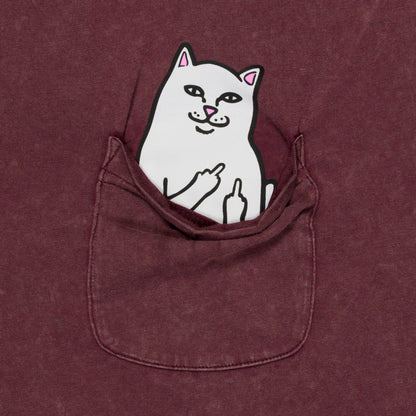 Lord Nermal Pocket Tee (Burgundy Vintage Wash) - Ripndip
