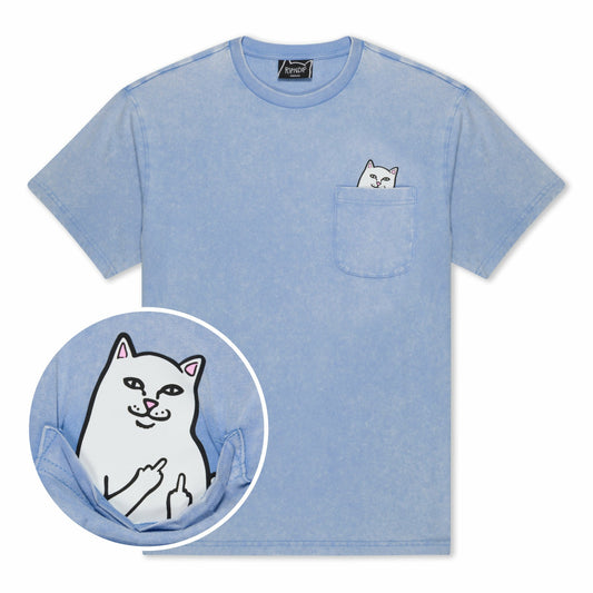 Lord Nermal Pocket Tee (Power Blue Vintage Wash) - Ripndip